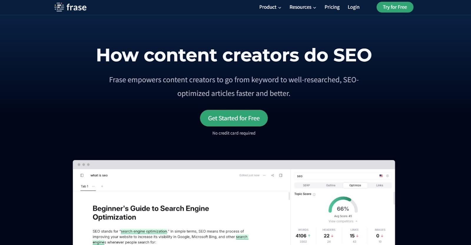 Alt: Frase website main page